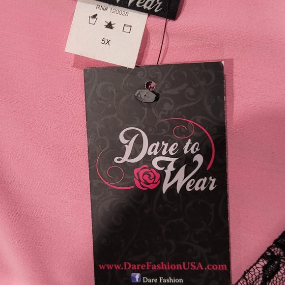 Dare to Wear 4X Pink Sweetheart Lace-Up Top - Picture 9 of 11
